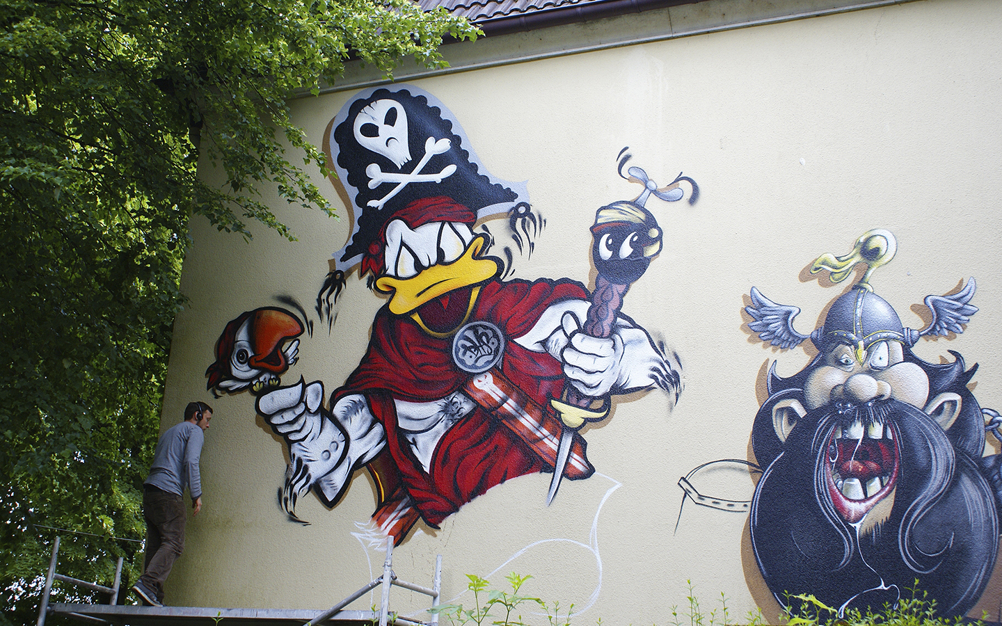 Donald Duck Stadt Remscheid Graffiti